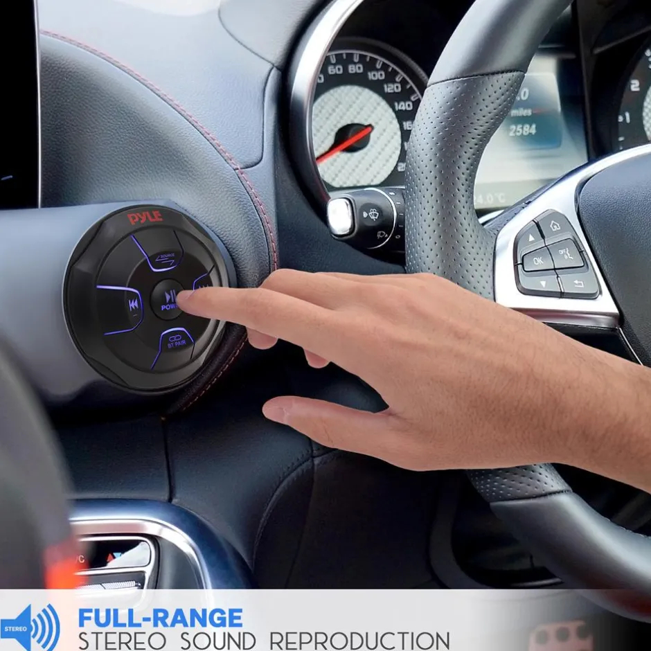 Car Wireless Bluetooth Audio Controller - Waterproof Marine Receiver Remote<Pyle