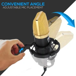 Cardioid Condenser Mic Kit - Crisp Audio, Large Diaphragm, Easy Setup<Pyle