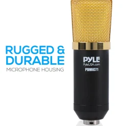 Cardioid Condenser Mic Kit - Crisp Audio, Large Diaphragm, Easy Setup<Pyle