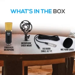 Cardioid Condenser Mic Kit - Crisp Audio, Large Diaphragm, Easy Setup<Pyle