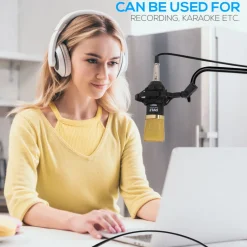Cardioid Condenser Mic Kit - Crisp Audio, Large Diaphragm, Easy Setup<Pyle