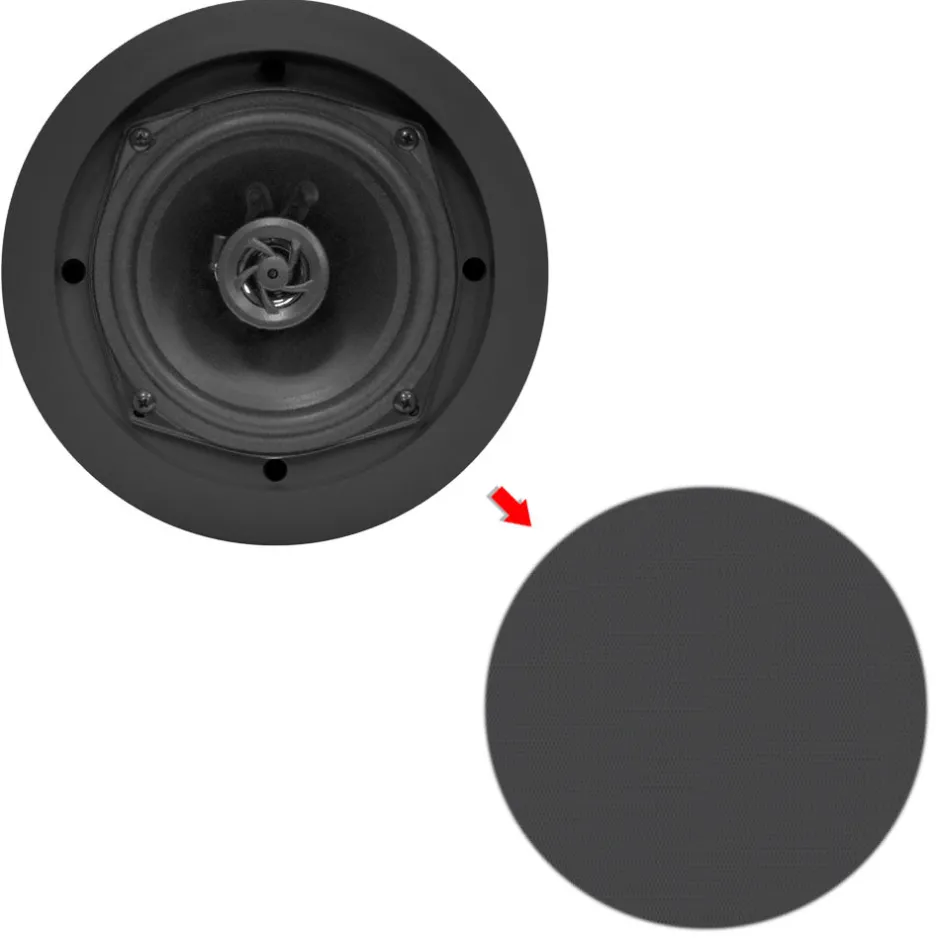 Ceiling Wall Speakers - Easy Install Flush Mount, 150W, 2-Way, 5.25" Midbass<Pyle Best