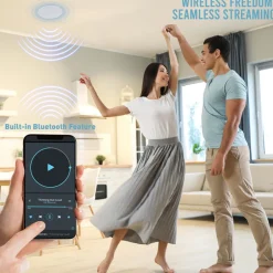 Ceiling/Wall Speaker System - Wireless Bluetooth, 240W, Magnetic Grill<Pyle Outlet