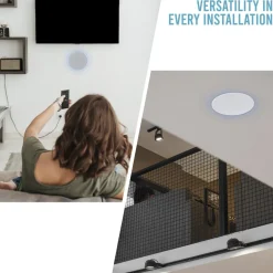Ceiling/Wall Speaker System - Wireless Bluetooth, 240W, Magnetic Grill<Pyle Outlet