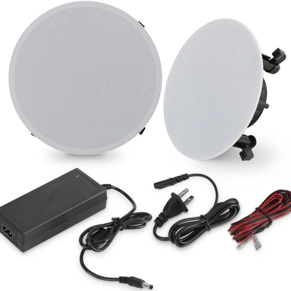 Ceiling/Wall Speaker System - Wireless Bluetooth, 240W, Magnetic Grill<Pyle Outlet