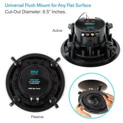 Ceiling/Wall Speaker System, Wireless Bluetooth, 300W, White<Pyle Sale