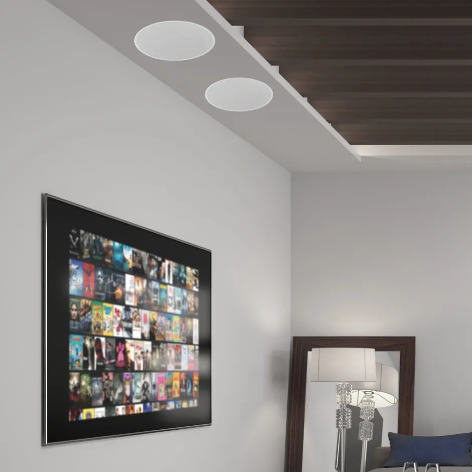 Ceiling/Wall Speaker System, Wireless Bluetooth, 300W, White<Pyle Sale