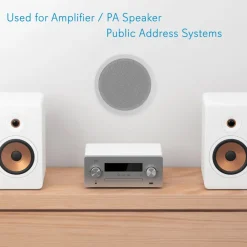 Ceiling/Wall Speaker 600W 2-Way Stereo, Flush Mount, White<Pyle Best