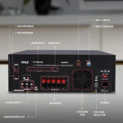 5.1-Ch. Bluetooth Home Theater Receiver<Pyle Discount