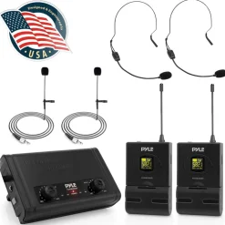 2-Ch. Desktop Wireless Microphone System<Pyle Outlet