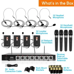 8-Ch. Wireless Microphone System<Pyle Outlet