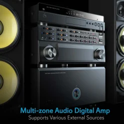 12-Channel Bluetooth Amplifier 6000W Multi-Zone Mixer with USB/SD/AUX<Pyle Hot