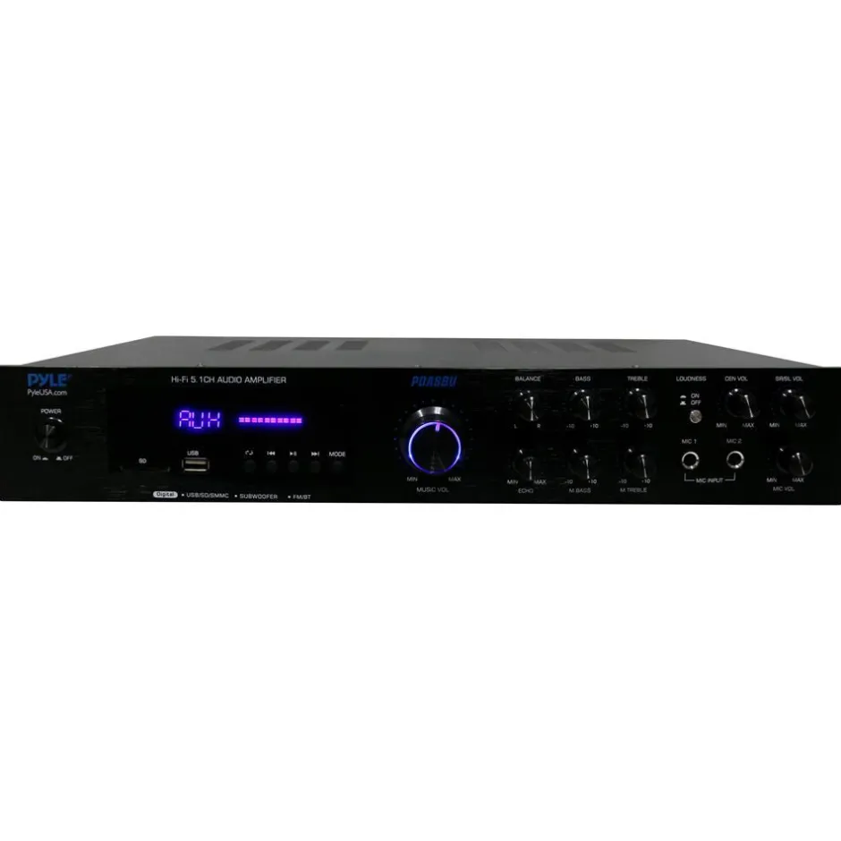 5-Channel Bluetooth Audio Amplifier, Wireless Streaming, VFD Display<Pyle Best