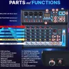 8-Channel Bluetooth Studio Mixer - USB, DSP, Phantom Power, DJ/Studio Use<Pyle Discount