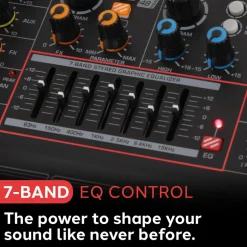 12-Channel Bluetooth Studio Mixer - USB Recording, 7-Band EQ, 48V Power<Pyle Outlet