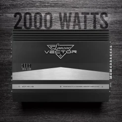 4-Channel Car Amplifier 2000W MOSFET Slim Design with Bass Boost<Lanzar