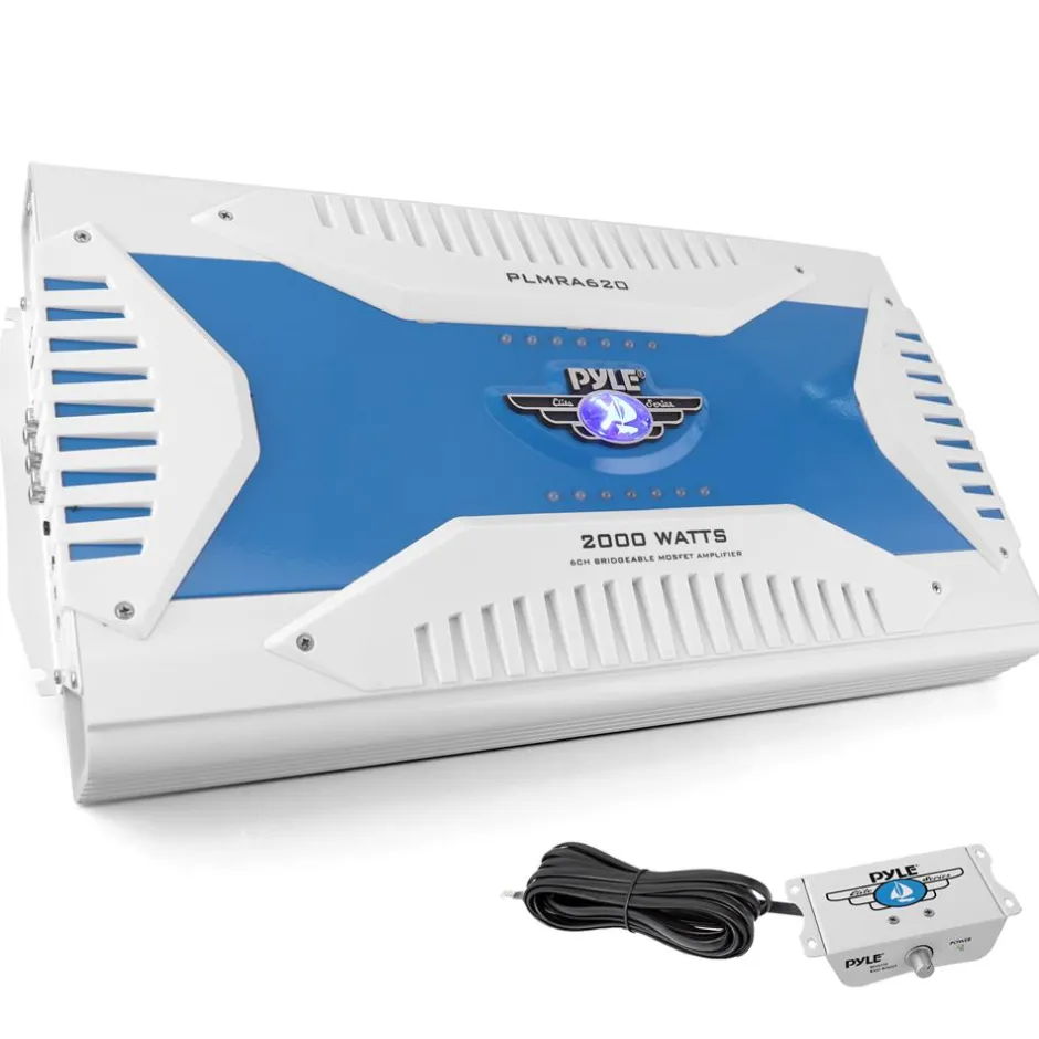6-Channel Marine Amplifier, Waterproof, 2000W, MOSFET Power Supply<Pyle Discount