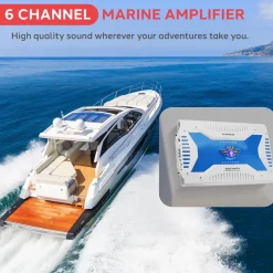 6-Channel Marine Amplifier, Waterproof, 2000W, MOSFET Power Supply<Pyle Discount