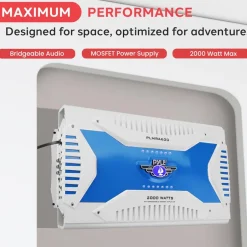 6-Channel Marine Amplifier, Waterproof, 2000W, MOSFET Power Supply<Pyle Discount