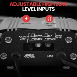 2-Channel Marine Amplifier, Waterproof, 400W Power, RCA Input<Pyle Discount