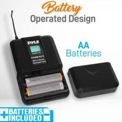 8-Channel UHF Wireless Mic System, 164 ft Range, LCD Display, Rack Mountable<Pyle Online
