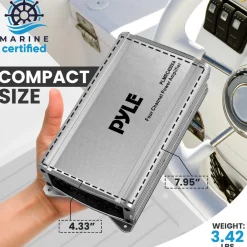 4-Channel Weather-Resistant Audio Amplifier 1200W Max Compact Design<Pyle Outlet
