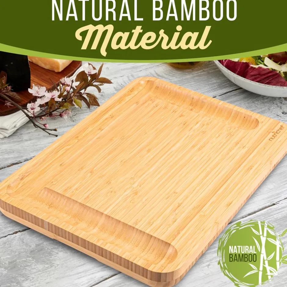 Charcuterie Board Set - Extra Large Bamboo with 6 Knives & Forks<NutriChef Clearance