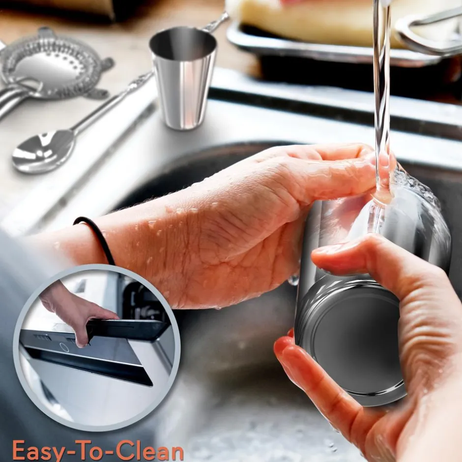 Cocktail Shaker Set 15 Pcs - Stainless Steel, Dishwasher Safe, Silver<NutriChef Online