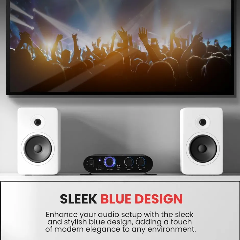 Compact Mini Bluetooth Audio Amplifier with Mic Input<Pyle Discount