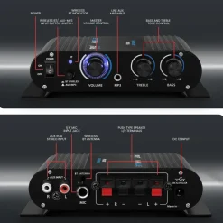 Compact Mini Bluetooth Audio Amplifier with Mic Input<Pyle Discount