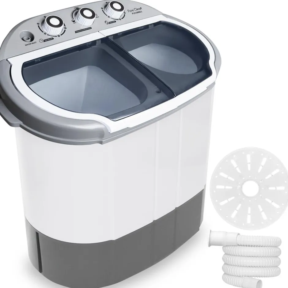 Compact Washer Dryer Combo, Space-Saving, 11lbs Capacity, Gray<Pure Clean Online