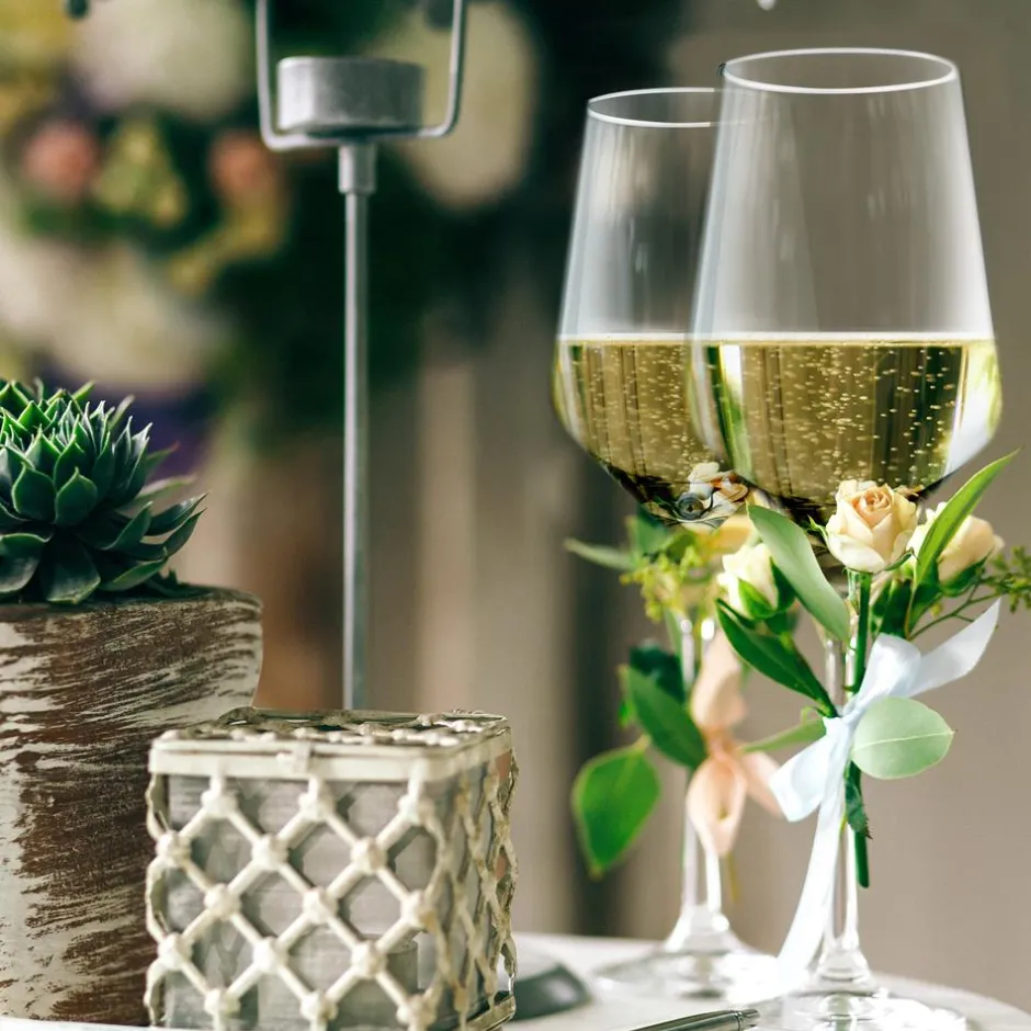 Crystal Wine Glasses - Elegant Design, Lead-Free Crystal, Dishwasher Safe<NutriChef Sale