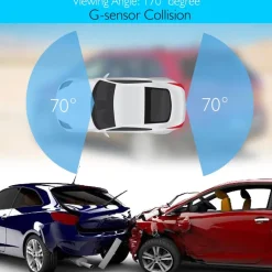 Dash Cam DVR 1080p HD Video, Night Vision, Dual Camera, 2