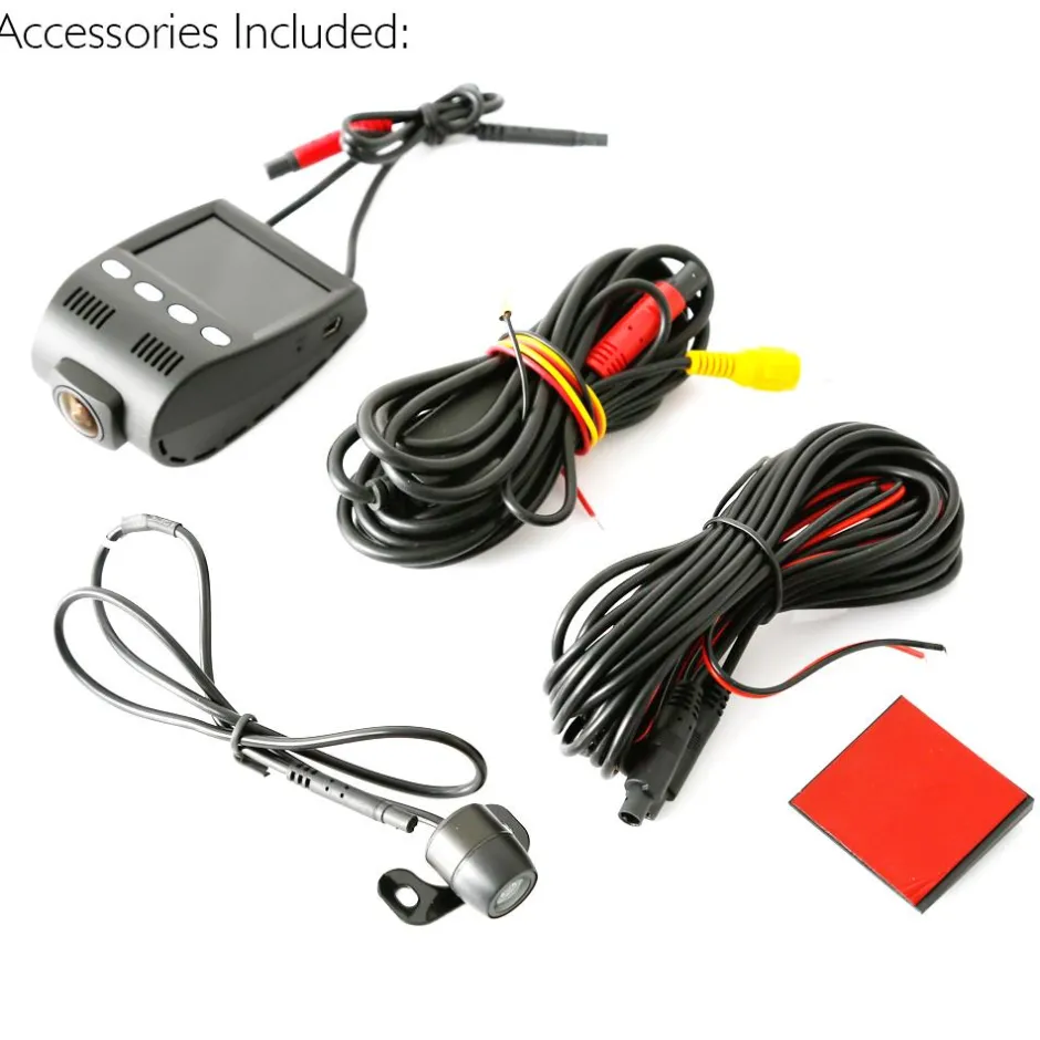Dash Cam DVR 1080p HD Video, Night Vision, Dual Camera, 2" LCD Display<Pyle