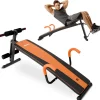 Decline Situp Bench for Abs, 5-Level Adjustable, Steel, Red<SQUATZ Hot