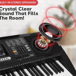 Digital Karaoke Piano 61-Key Portable with Speakers & Waterproof Case<Pyle Online