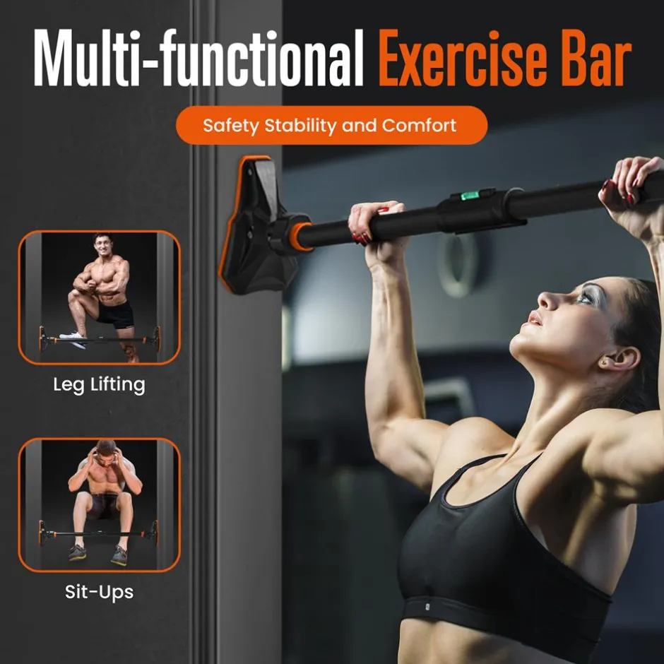 Doorway Pull-Up & Push-Up Bars Set, Adjustable, Anti-Skid, Home Gym<SQUATZ Best