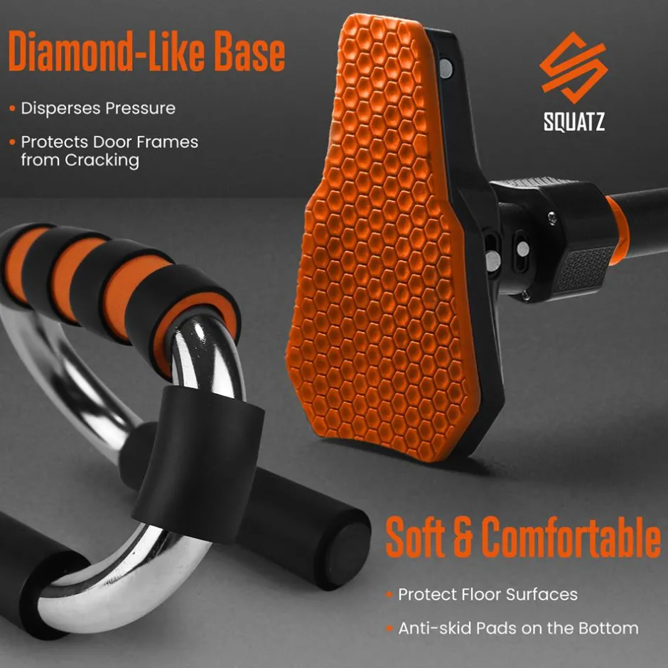 Doorway Pull-Up & Push-Up Bars Set, Adjustable, Anti-Skid, Home Gym<SQUATZ Best