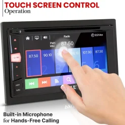 Double Din DVD Car Stereo Touchscreen Bluetooth 6.2