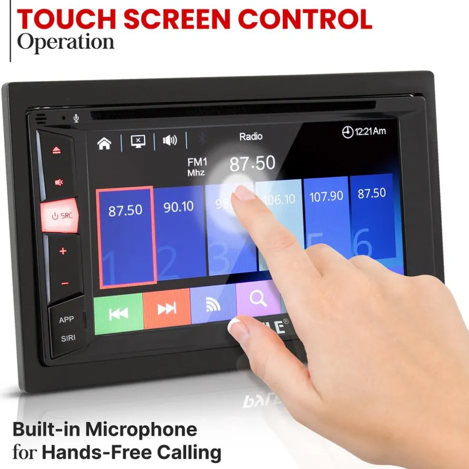 Double Din DVD Car Stereo Touchscreen Bluetooth 6.2" Display<Pyle Discount