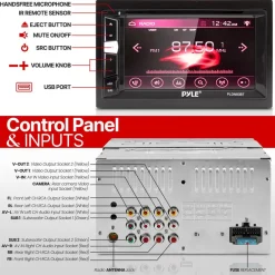 Double Din DVD Car Stereo Touchscreen Bluetooth 6.2