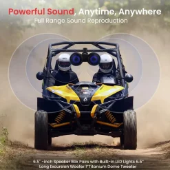 Dual Bluetooth Marine Speakers - Waterproof 200W LED 6.5