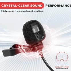 Dual Channel Wireless Mic System - Clear Sound, VHF, 2 Lavalier & Headset<Pyle