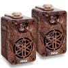 Dual Waterproof Outdoor Speakers - Weatherproof 3-Way Camo Design<Pyle