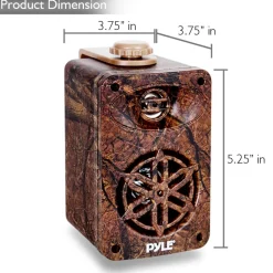Dual Waterproof Outdoor Speakers - Weatherproof 3-Way Camo Design<Pyle