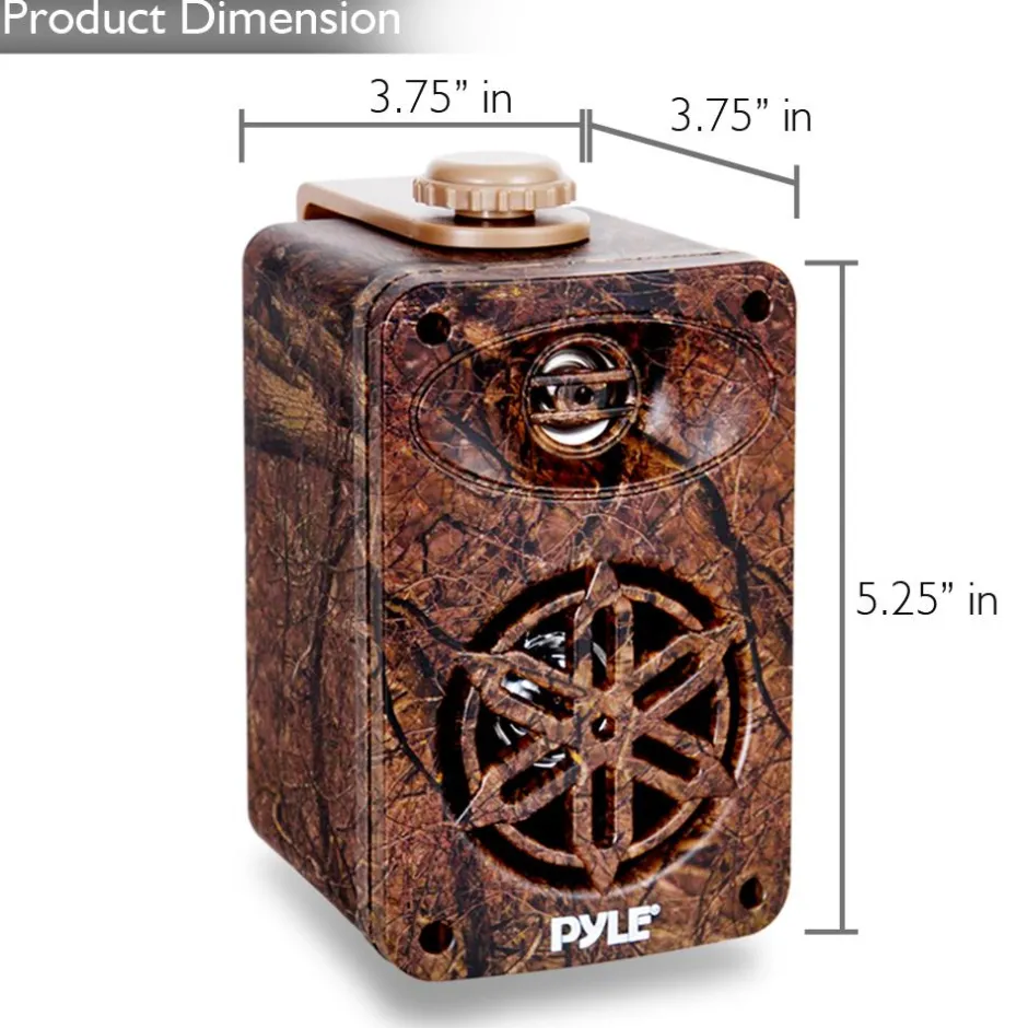 Dual Waterproof Outdoor Speakers - Weatherproof 3-Way Camo Design<Pyle