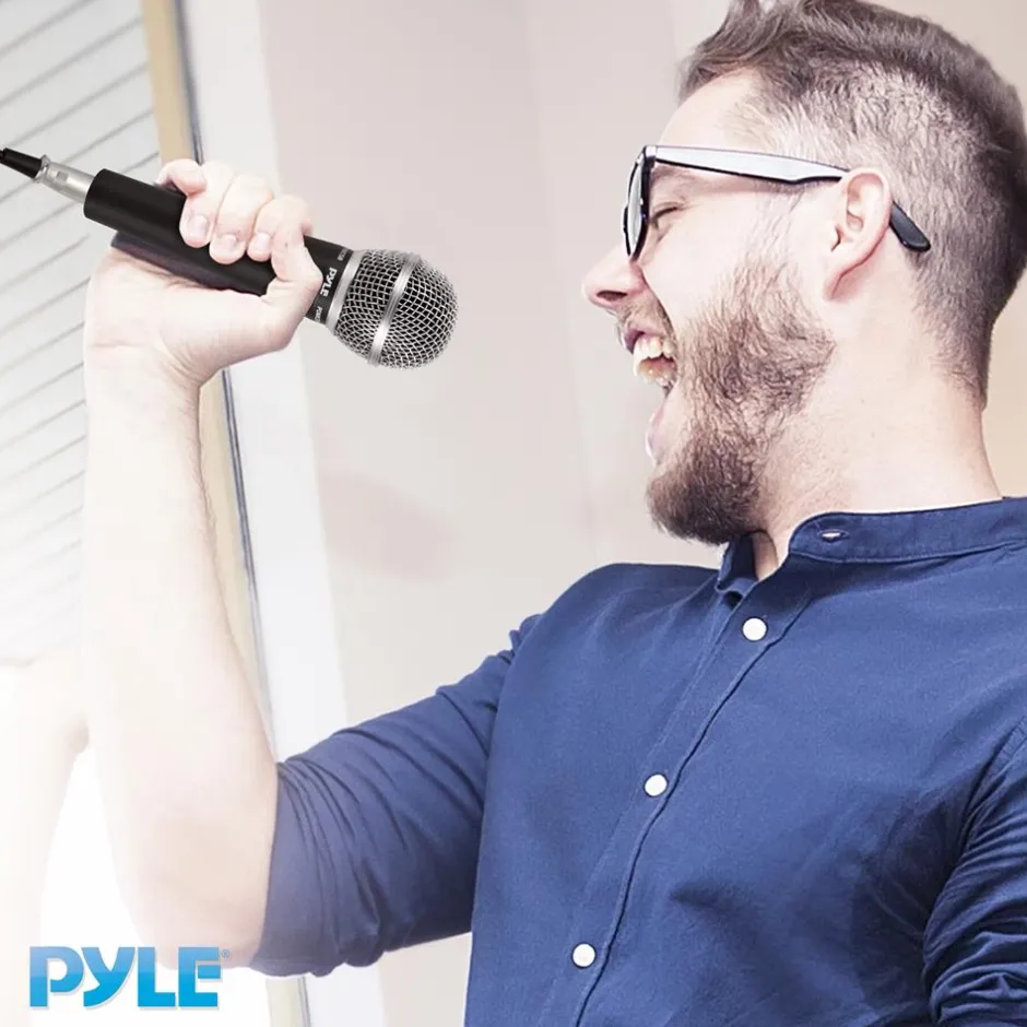 Dynamic Handheld Microphone - High Output, Zinc Alloy, Includes 15ft Cable<Pyle New