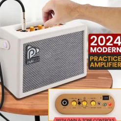 Electric Guitar Kit w/ Amp, Easy Play, Solid Wood, White Matte<Pyle Hot
