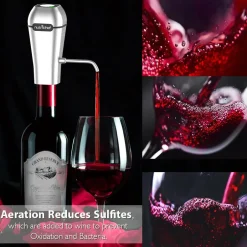 Electric Wine Aerator Pump - Fresher Wine, Automatic, Aluminum Alloy<NutriChef Outlet