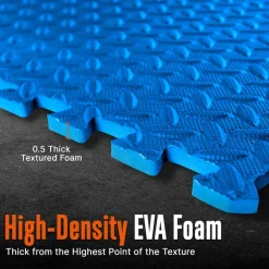 Exercise Mat 25 Pcs - Cushioned EVA Foam, Non-Skid, Easy Assembly, Blue<SQUATZ Sale